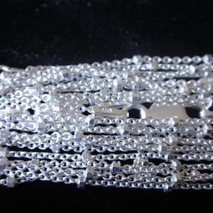 925 sterling silver  satellite chain,,20&quot; satelite necklace, bead chain, satellite chain,chain,silver chain