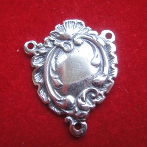 925 sterling silver oxidized rosary connector, silver connector, silver rosary, sterling silver rosary charm, rosary, silver rosary finding