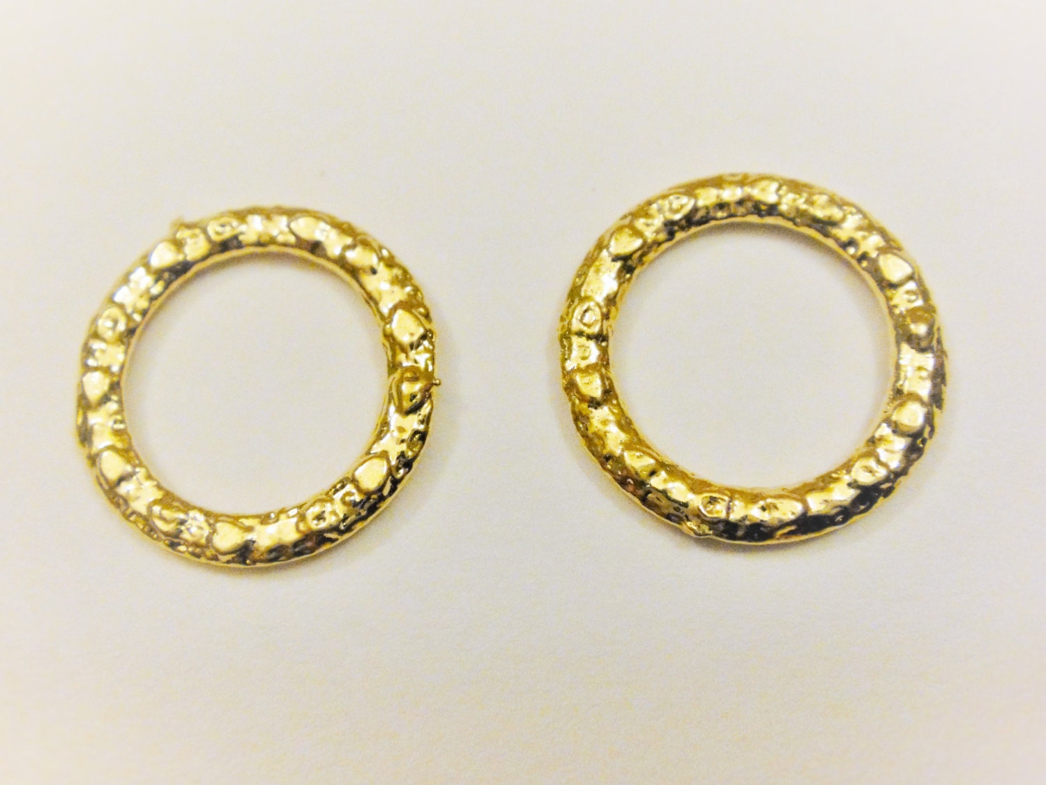 2 Pc., Vermeil, 18k Gold Over 925 Sterling Silver Circle Ring - Circle ...