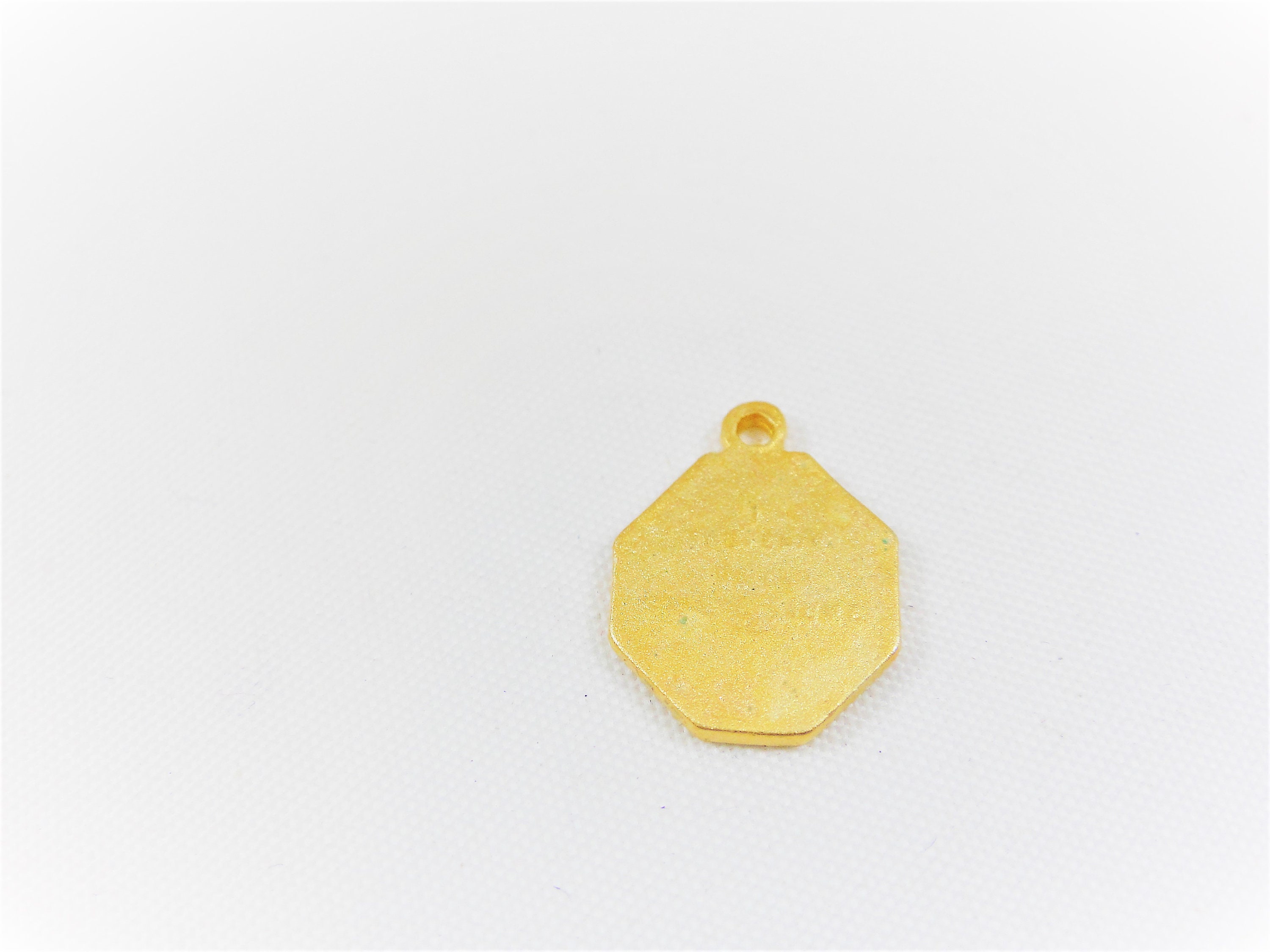 Vermeil, 18k Gold Over 925 Sterling Silver Matte Gold Virgin Mary Charm ...