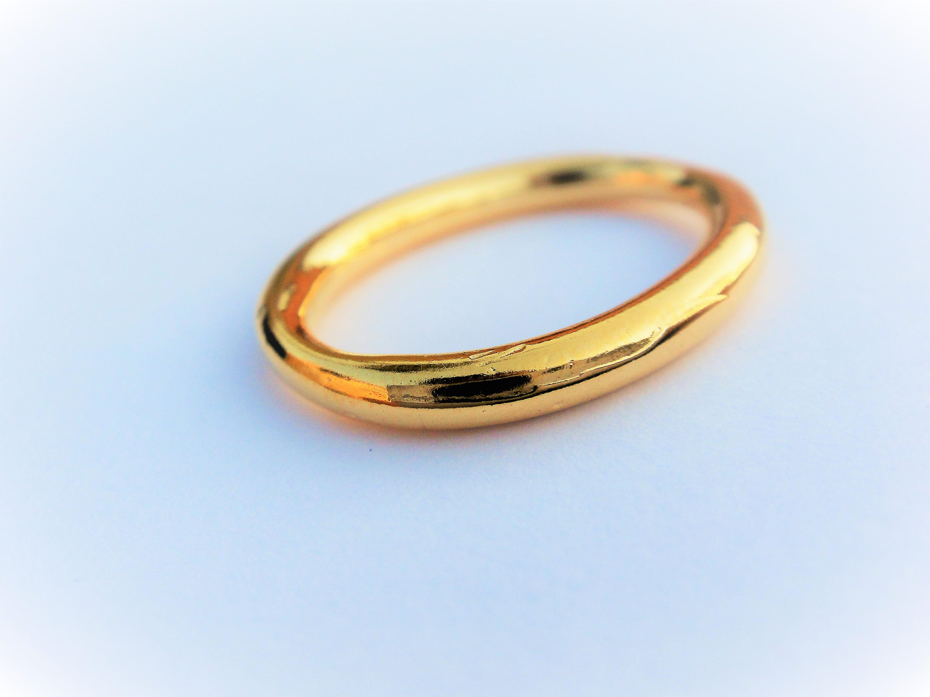 Vermeil 18k Gold Over 925 Sterling Silver Oval Ring Charm O - Etsy