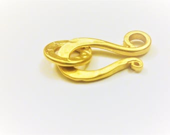Vermeil, fermoir crochet en or 18 carats sur argent sterling 925, petit fermoir crochet en or mat, fermoir crochet en vermeil, fermoir crochet en argent, recherche de fermoirs