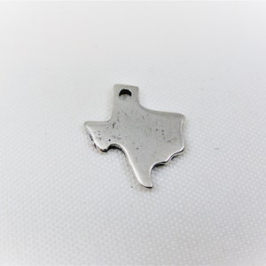 925 sterling silver Texas Charm - tiny silver southern state of USA charm, Texas, sterling silver texas charm, silver texas, texas charm