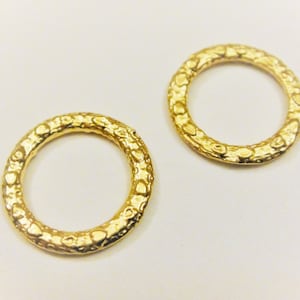 2 Pc., Vermeil, 18k Gold Over 925 Sterling Silver Circle Ring - Circle ...