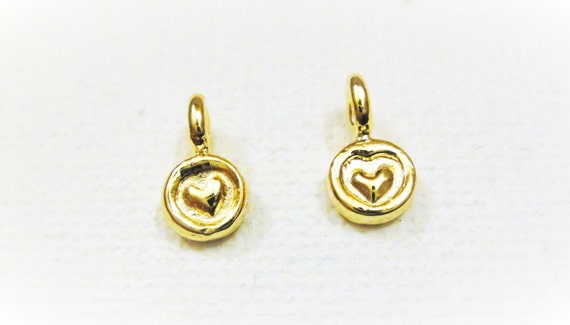 【片方】agete♡gold charm✩.*˚ 18K Gold Filled 35.5mm Hammered Abstract Donut Thin Charm