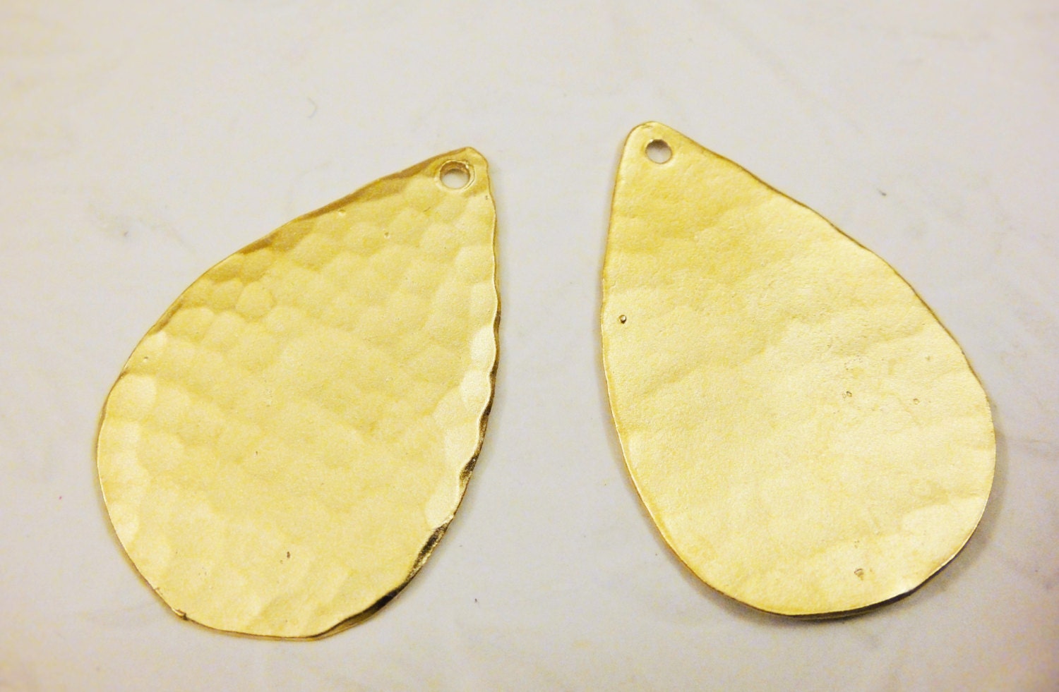 2 Pc Vermeil 18k Gold Over 925 Sterling Silver Hammered - Etsy