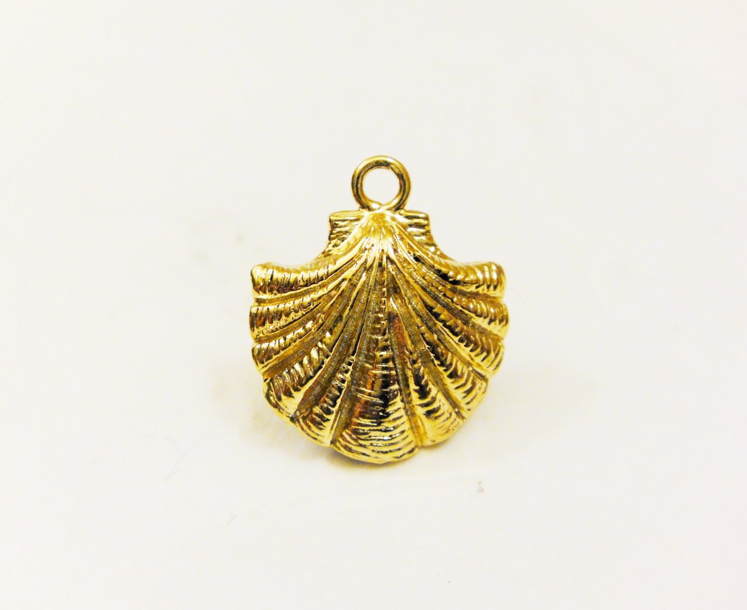Vermeil, 18k Gold Over 25 Sterling Silver Sea Shell, Gold Sea Shell ...