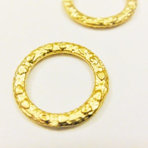 2 Pc., Vermeil, 18k Gold Over 925 Sterling Silver Circle Ring - Circle ...