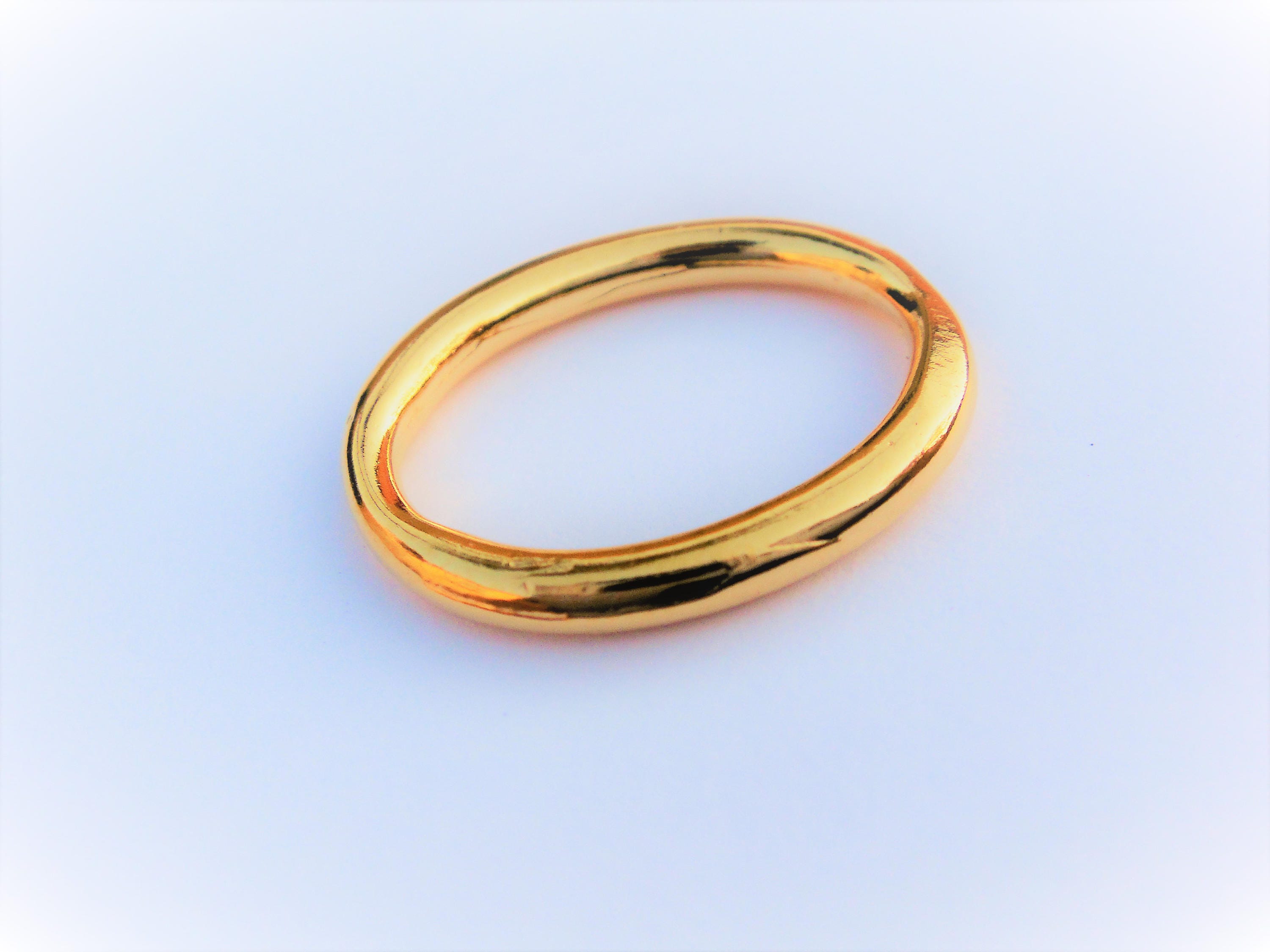 Vermeil 18k Gold Over 925 Sterling Silver Oval Ring Charm O - Etsy