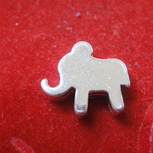 925 sterling silver elephant charm, silver  elephant, sterling silver elephant, elephant, sterling silver sliding elephant charm, elephant
