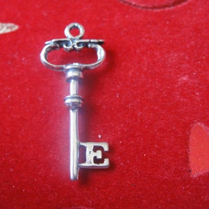 925 sterling silver oxidized key charm 1 pc., key charm, key , silver key, key charm, sterling silver key, sterling silver key charm, key