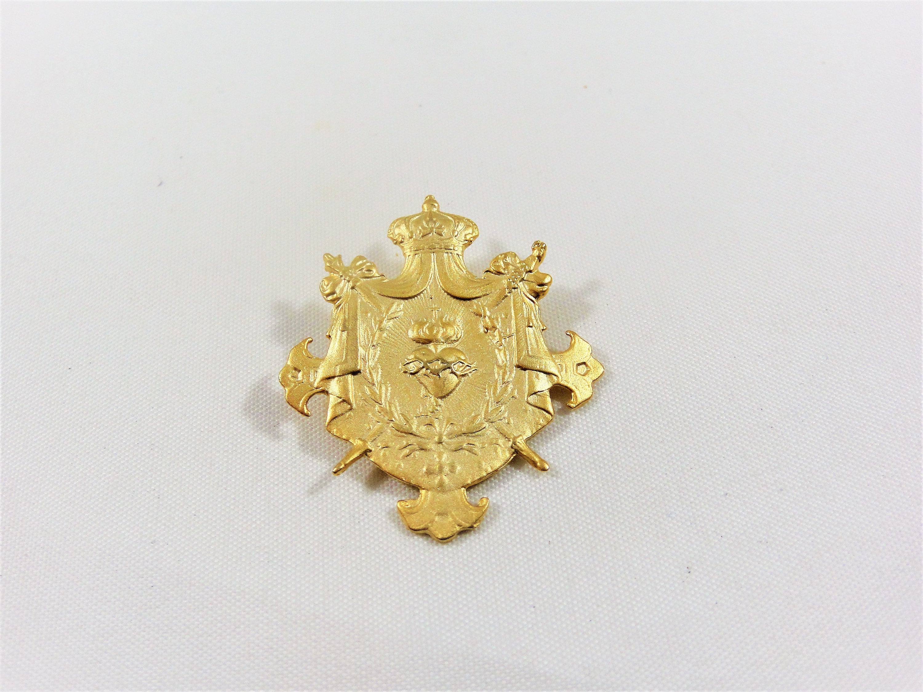 Vermeil 18k Gold Over 925 Sterling Silver Shield Charm | Etsy