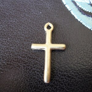 Vermeil 18k Gold Over 925 Sterling Silver Cross Charm - Etsy