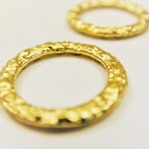 2 Pc., Vermeil, 18k Gold Over 925 Sterling Silver Circle Ring - Circle ...