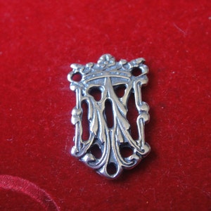 925 sterling silver oxidized connector, rosary connector, silver connector, silver rosary centerpiece charm, silver rosary finding, rosary