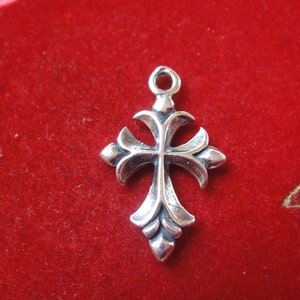 925 sterlingzilveren fleur de lis kruis, zilveren fleur de lis kruis, kruis, sterlingzilveren fleur de lis kruis, zilveren klein kruis, zilveren kruis
