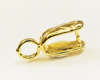 Vermeil, oro de 18k sobre plata de ley 925, fianza de oro brillante, fianza de vermeil, fianza de vermeil, fianza, fianza de oro, fianza de presión de vermeil