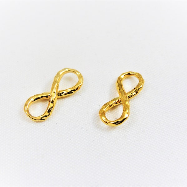 Vermeil, 18k gold over 925 sterling silver tiny infinity charm, shiny gold infinity , vermeil infinity charm, vermeil tiny infinity charm