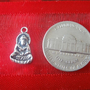 925 Sterling Silver BUDDHA , Beautiful Spiritual Holy Meditation Finding, Pendant 1pc., silver buddha, buddha, sterling silver buddha charm