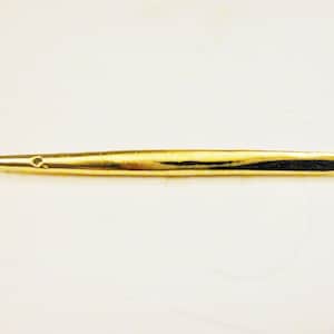Vermeil, 18k gold over 925 sterling silver needle connector, shiny gold needle, connector, needle connector, vermeil needle charm, needle