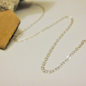 5 ft Sterling silver 1.3mm flat cable chain, sterling silver cable chain, silver chain image 5