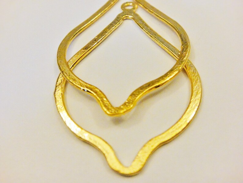 18k Gold Over 925 Sterling Silver Brushed Lantern Shape Earring