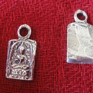 925  Sterling Silver oxidized Large Charm BUDDHA , Beautiful Spiritual Holy Meditation Finding, Pendant 1pc., sterling silver buddha charm