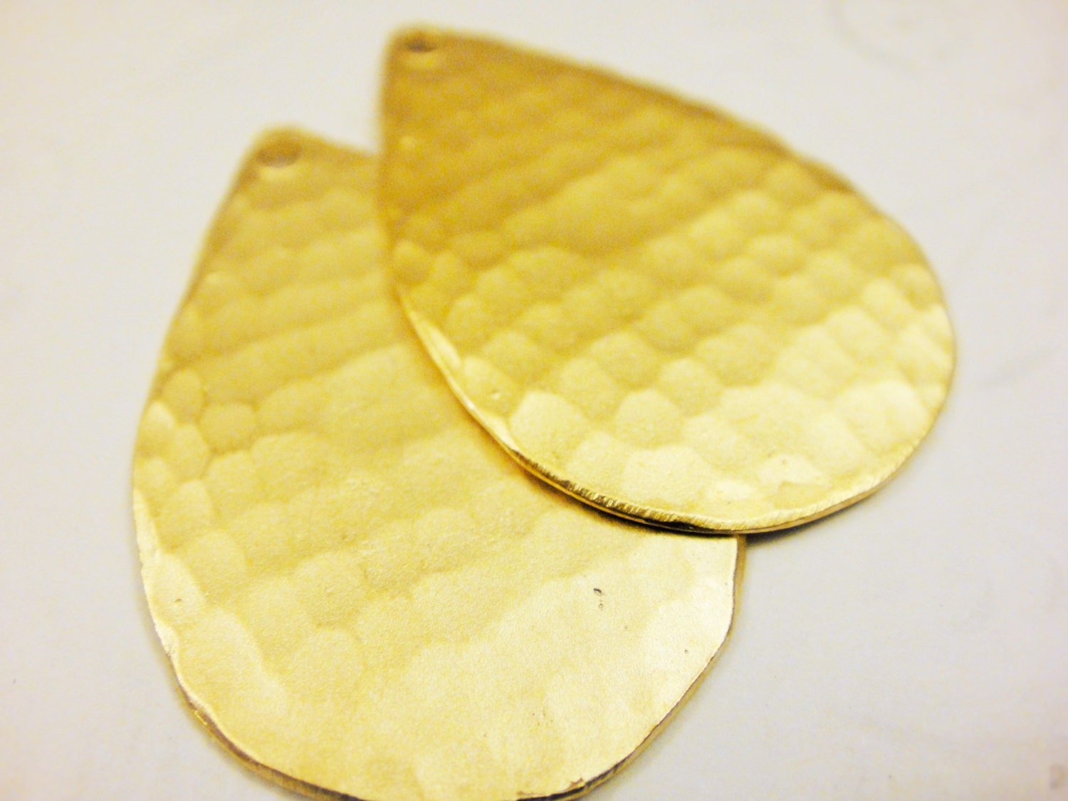 2 Pc Vermeil 18k Gold Over 925 Sterling Silver Hammered - Etsy