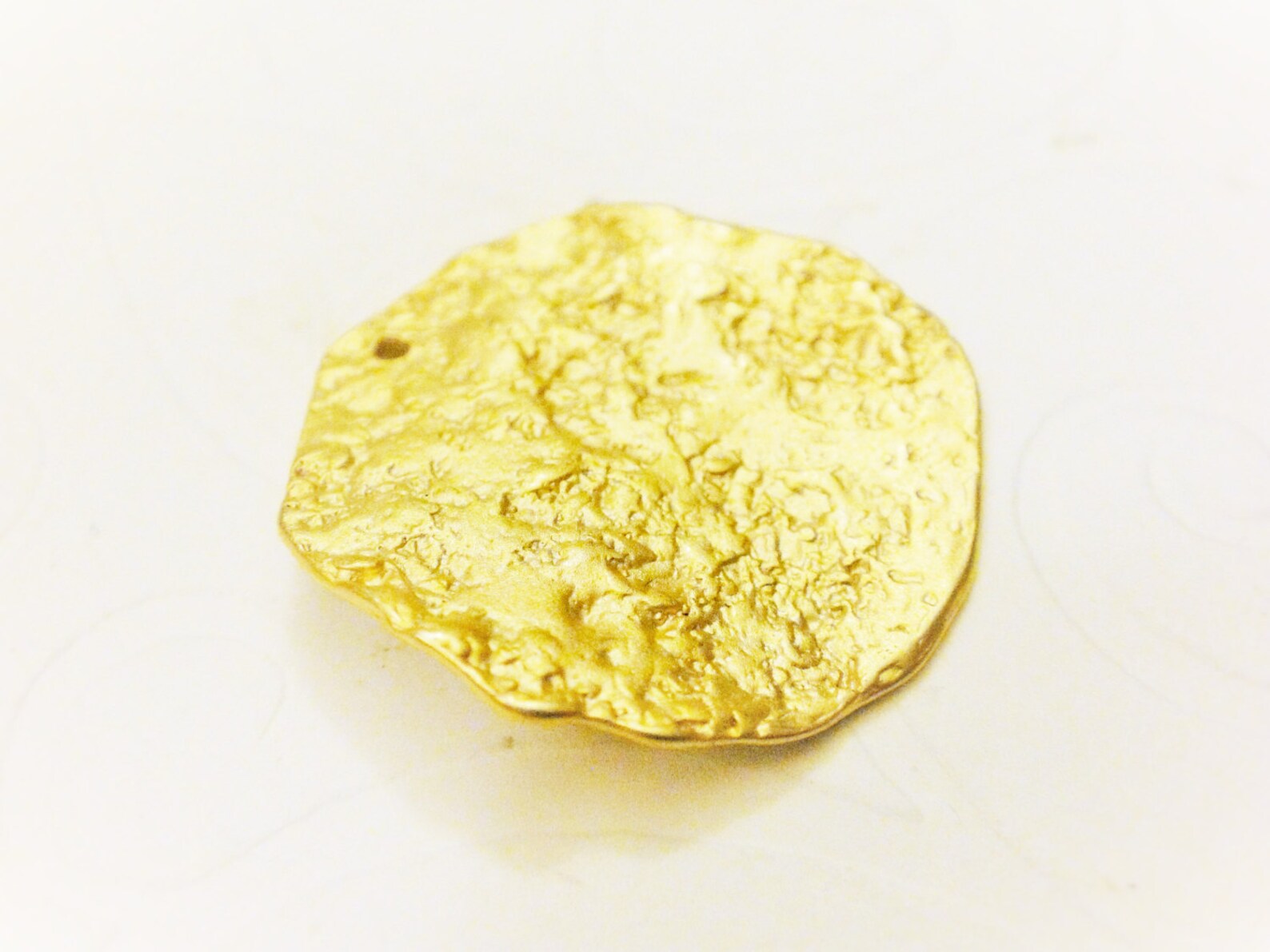Vermeil K Gold Plated Over Sterling Silver Disc Etsy