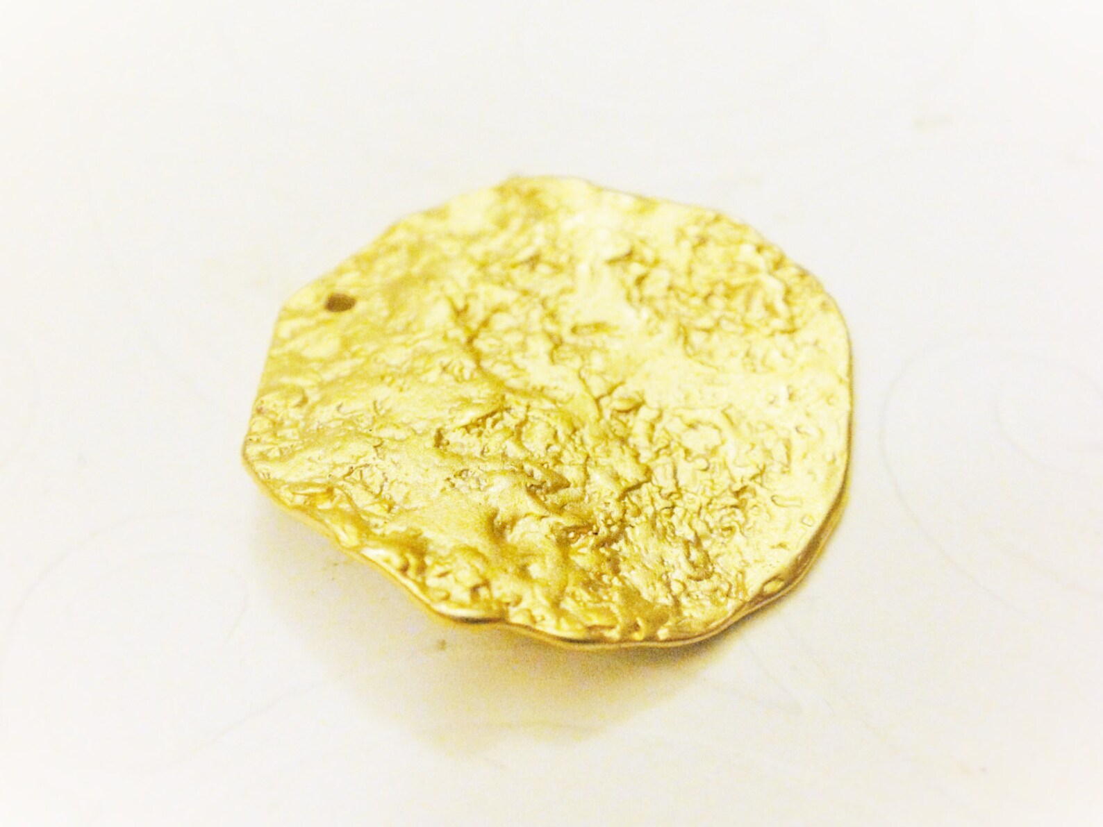 Vermeil 18k gold plated over 925 sterling silver disc | Etsy