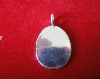 Disques ovales vierges en argent sterling 925 - étiquettes d'estampage 925, disque ovale vierge, disque vierge, breloque ovale vierge, disque vierge ovale en argent, disque en argent