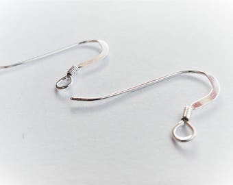 10 pc. 925 Sterling Silver  Ear Wires with coil - 5 pair ear wires, hooks style earring finding, silver ear wires , silver hook ear wires