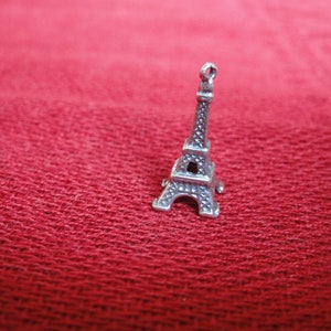 925 sterling silver oxidized   eiffel tower charm, sterling silver eiffel tower charm, silver Eiffel tower charm, France symbol Eiffel tower