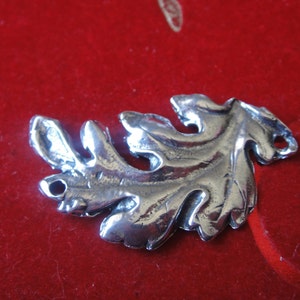 925 Sterling Silber oxidierter Blatt Charm Verbinder