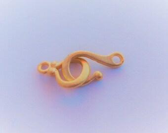2 paires de fermoirs crochets en or vermeil 18 carats sur argent sterling 925, petit fermoir crochet et oeil, fermoir crochet en or mat, fermoir en vermeil, fermoir crochet
