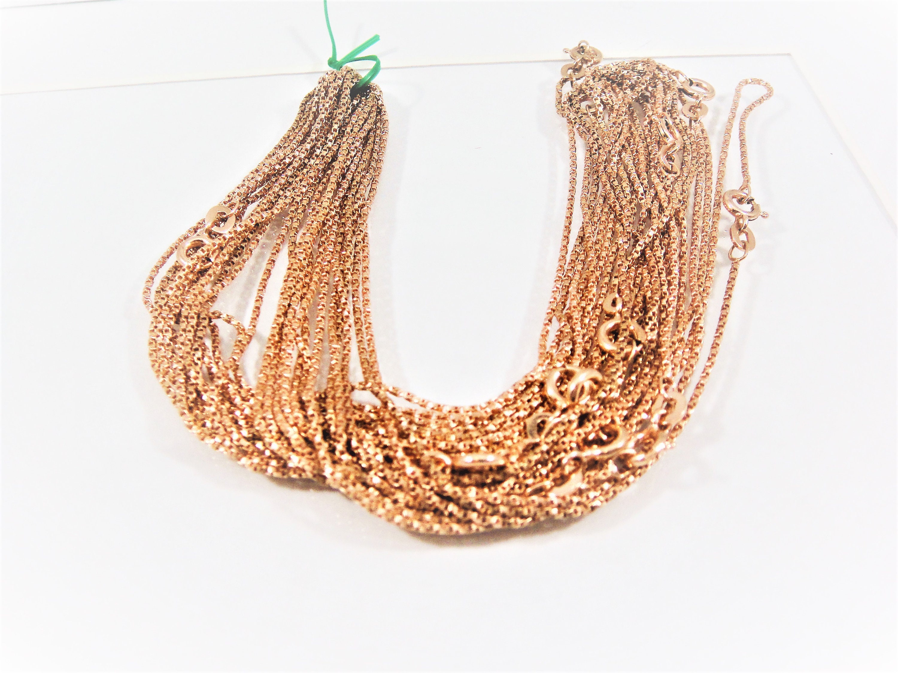 PLANETYS Cadena De Plata Ley 925 Chapado En Oro Rosa 18k Malla Forzada Diamantada 1 Mm Ancho 70 Cm Longitud 1082863650 PLANETYS Cadena De Plata Ley 925 Chapado En Oro Rosa 18k Malla Forzada Diamantada 1 Mm Ancho 70 Cm Longitud 1082863650