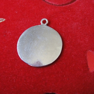 Discos en blanco de plata de ley 925: etiquetas de estampado 925, disco redondo en blanco, disco en blanco, dije en blanco, disco redondo en blanco, disco de plata, disco en blanco