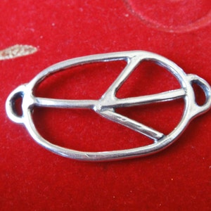 925 Sterling Silber oxidiertes Peace Zeichen Charm, Verbinder, Silber Peace Zeichen Verbinder, Silber Peace Zeichen Anhänger 1 Stk., großes Peace Zeichen