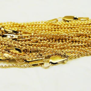Gold Filled Ball Chain 1.0 mm 18 inch, 18 inch long gold filled ball chain, gold ball chain