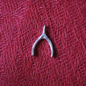 925 sterling silver  oxidized wishbone charm, sterling silver wish bone, wishbone, silver wishbone charm, wish bone, wish bone charm, wish