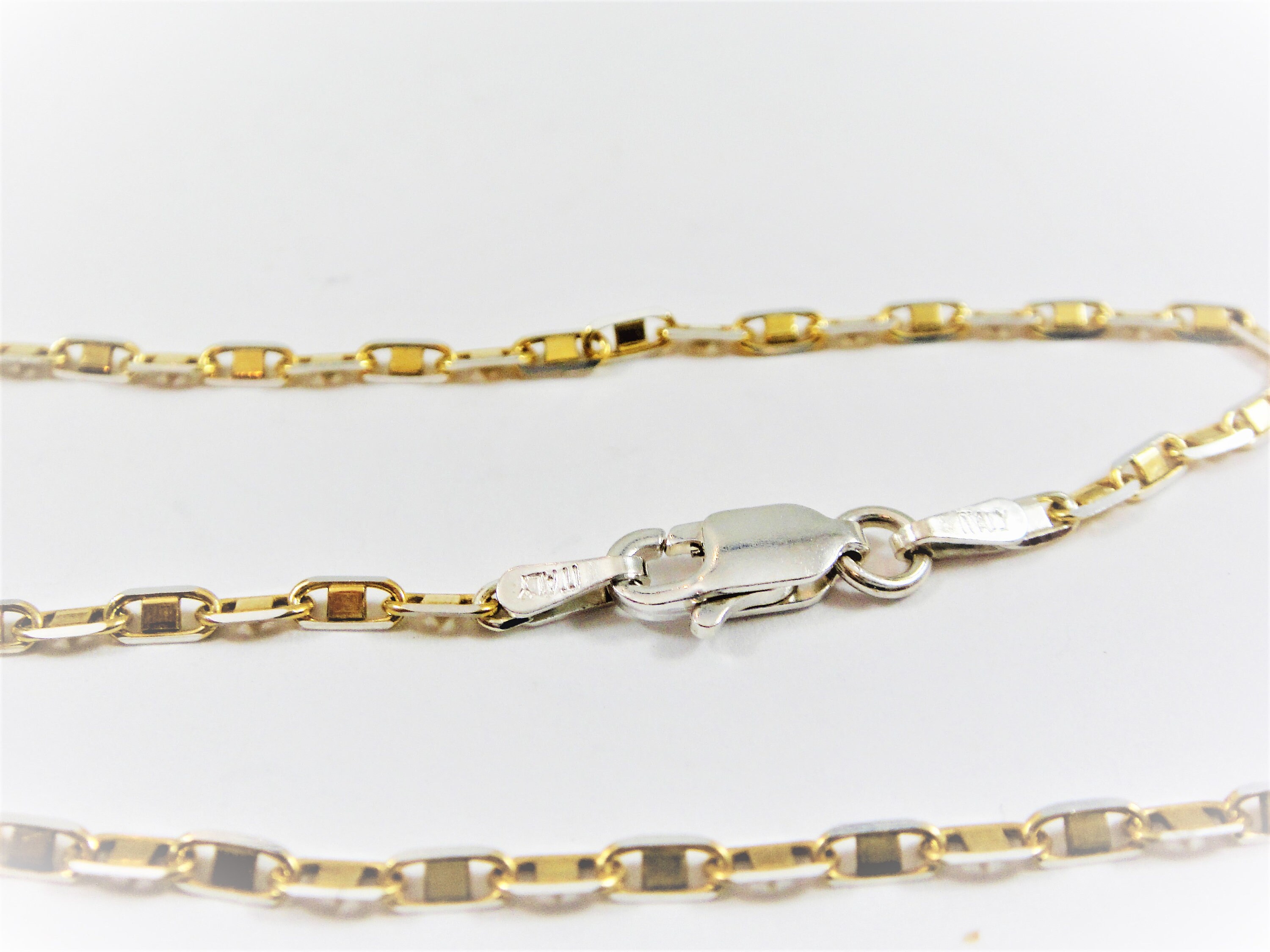 Gold Plated over Silver Chain 2 Tone Gold/Silver2.1x4.5mm 16 Etsy