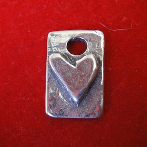 925 sterling silver oxidized heart charm, silver charm with heart, silver heart pendant, pendant with heart, silver heart 1 pc, silver heart