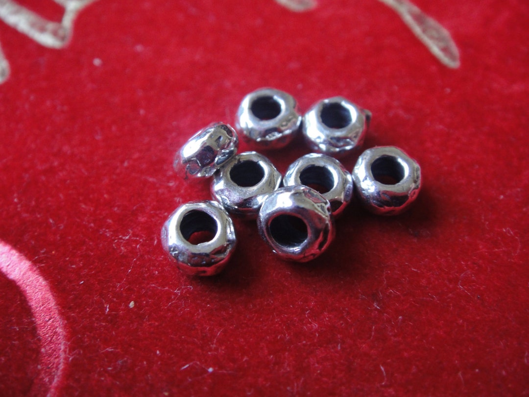 5 PC.925 Sterling Silver 4mm Small Nugget Beads Nugget Etsy