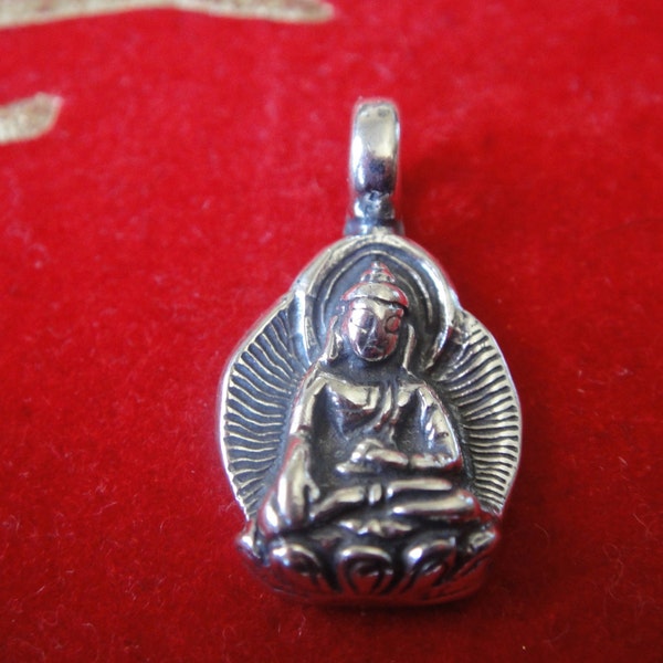 925 Sterling Silver oxidized  BUDDHA , Beautiful Spiritual Holy Meditation Finding, Pendant 1pc, Silver buddha, buddha, sterling buddha