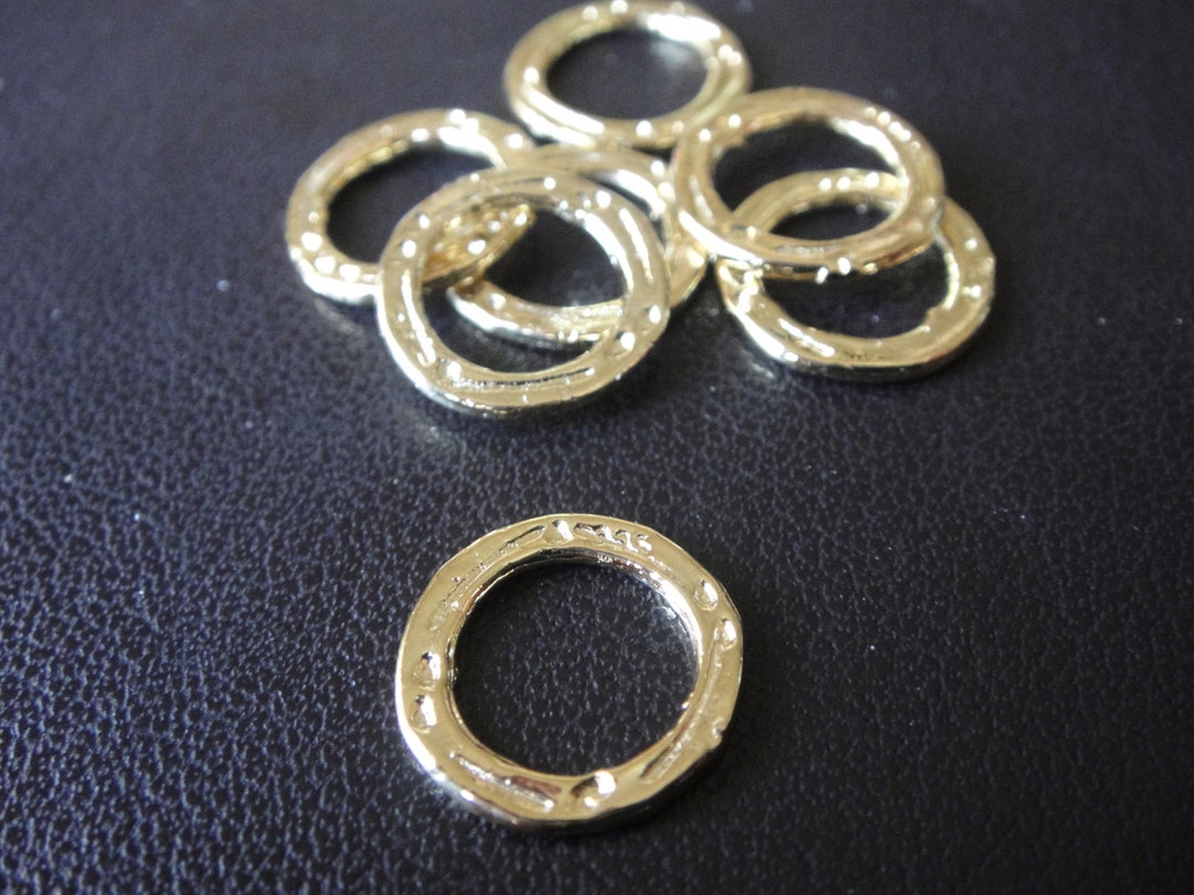 2 Pc. Vermeil, 18k Gold Over 925 Sterling Silver Circle Ring-12mm ...