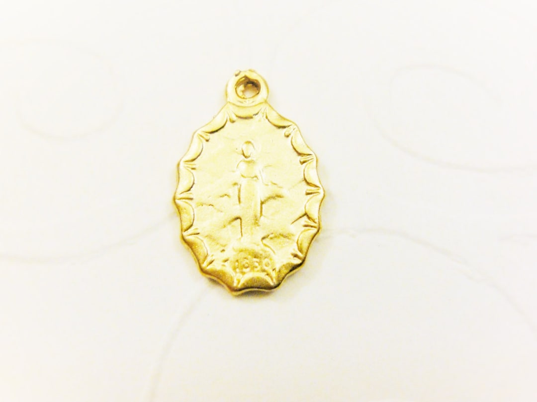 Vermeil, 18k Gold Over 925 Sterling Silver Small Virgin Mary Charm or ...