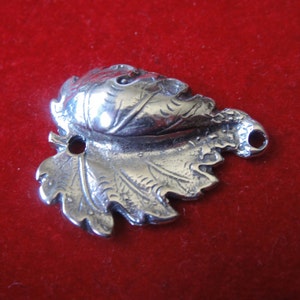 925 Sterling Silber oxidierter Blatt Charm Verbinder, Blatt verbinder, großer Blatt verbinder, Verbinder, Silberblatt, Leav, Blattsilber Charm