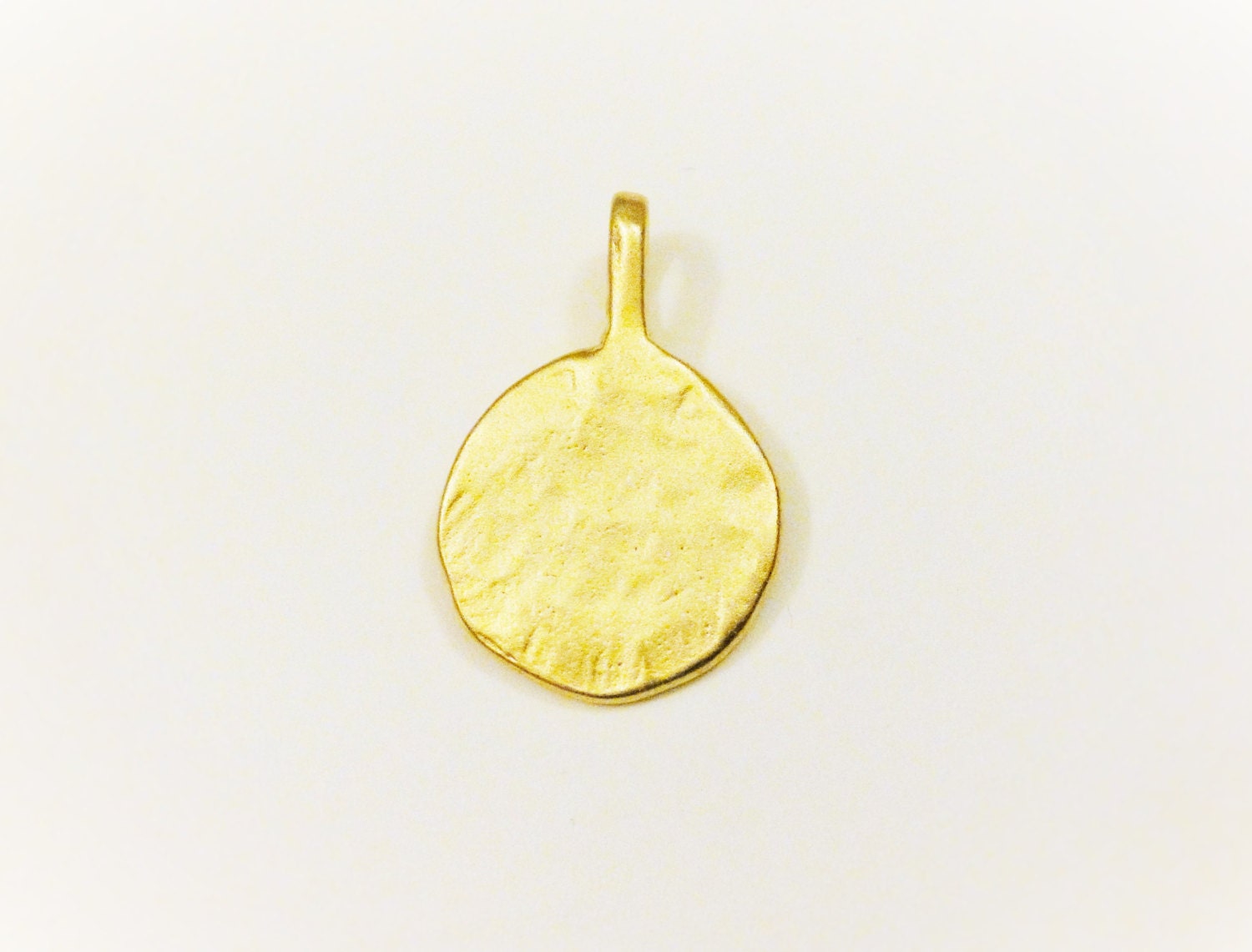 Vermeil,18k Gold Over 925 Sterling Silver Hammered Blank Disc 1 Pc ...