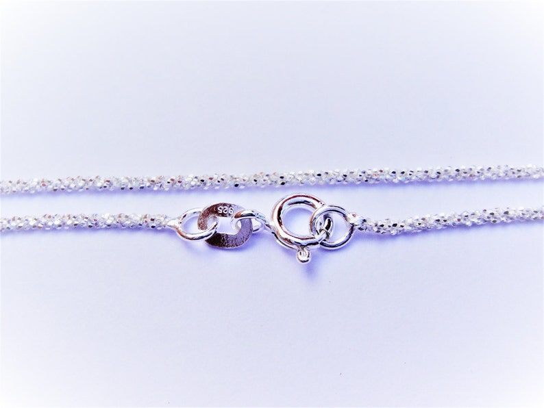 18 Inch Silver Rope Chain 925 Sterling Silver Chain Diamond Cut Rope 1.4mm 18 Inch Chain, 18