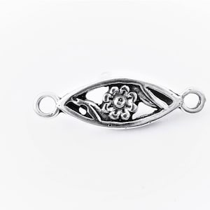 925 sterling silver flower connector, silver flower, flower connector, silver flower spacer, silver flower, flower connector charm